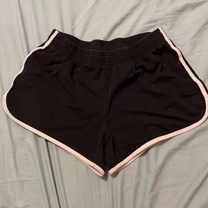 Black running shorts